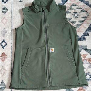Carhartt Olive Green Vest with Pockets
